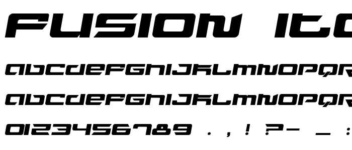Fusion Italic font
